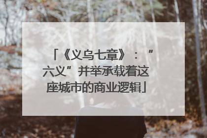 《义乌七章》：“六义”并举承载着这座城市的商业逻辑
