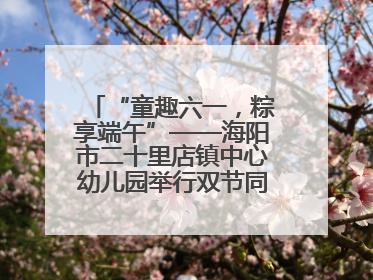 “童趣六一，粽享端午”——海阳市二十里店镇中心幼儿园举行双节同庆活动