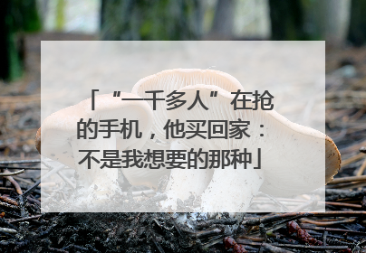 “一千多人”在抢的手机，他买回家：不是我想要的那种