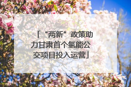 “两新”政策助力甘肃首个氢能公交项目投入运营