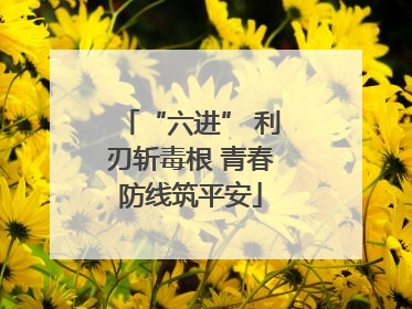 “六进” 利刃斩毒根 青春防线筑平安