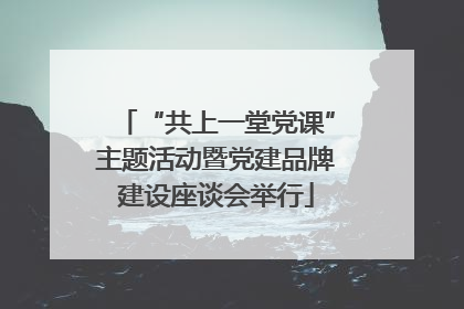 “共上一堂党课”主题活动暨党建品牌建设座谈会举行