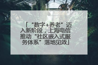 “数字+养老”迈入新阶段，上海电信推动“社区嵌入式服务体系”落地见效