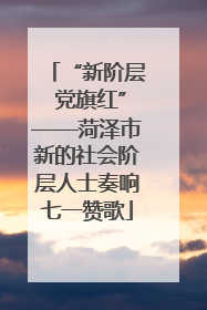 “新阶层 党旗红”——菏泽市新的社会阶层人士奏响七一赞歌