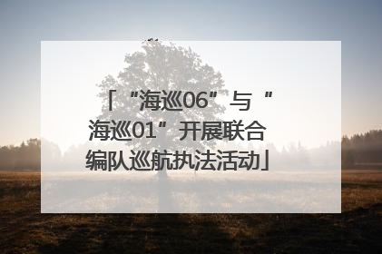 “海巡06”与“海巡01”开展联合编队巡航执法活动