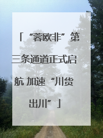 “蓉欧非”第三条通道正式启航 加速“川货出川”