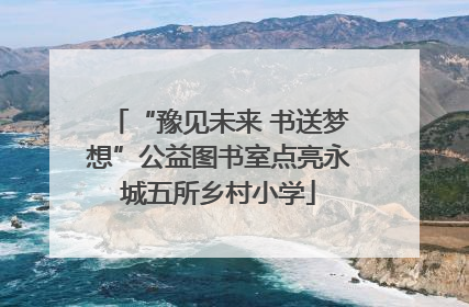 “豫见未来 书送梦想”公益图书室点亮永城五所乡村小学