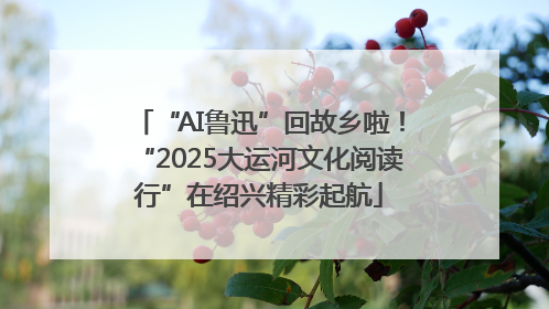 “AI鲁迅”回故乡啦！“2025大运河文化阅读行”在绍兴精彩起航