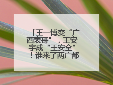 王一博变“广西表哥”，王安宇成“王安全”！谁来了两广都得“腌入味”