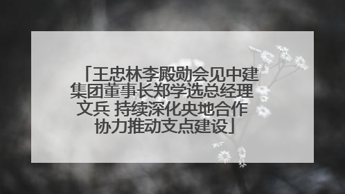 王忠林李殿勋会见中建集团董事长郑学选总经理文兵 持续深化央地合作 协力推动支点建设