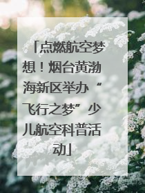 点燃航空梦想！烟台黄渤海新区举办“飞行之梦”少儿航空科普活动