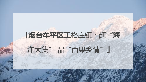 烟台牟平区王格庄镇：赶“海洋大集” 品“百果乡情”
