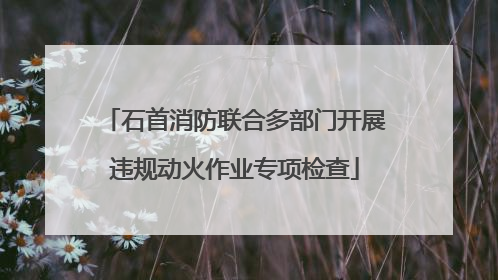 石首消防联合多部门开展违规动火作业专项检查