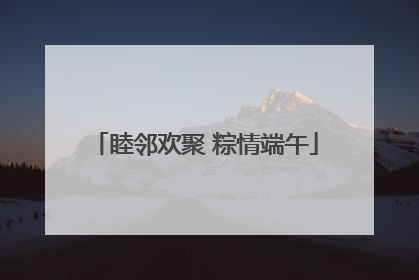 睦邻欢聚 粽情端午