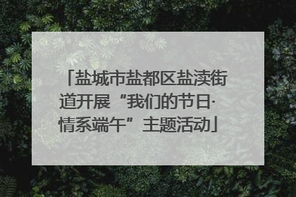 盐城市盐都区盐渎街道开展“我们的节日·情系端午”主题活动