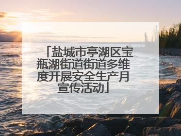 盐城市亭湖区宝瓶湖街道街道多维度开展安全生产月宣传活动