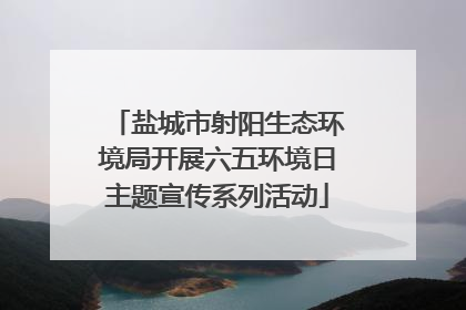 盐城市射阳生态环境局开展六五环境日主题宣传系列活动
