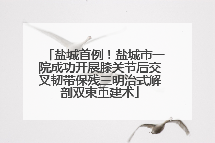盐城首例！盐城市一院成功开展膝关节后交叉韧带保残三明治式解剖双束重建术