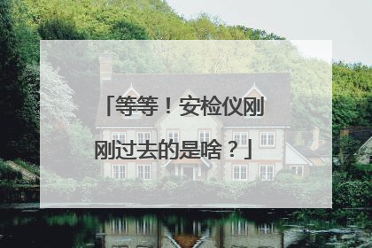 等等！安检仪刚刚过去的是啥？