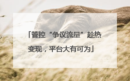 管控“争议流量”趁热变现，平台大有可为