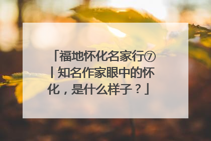 福地怀化名家行⑦丨知名作家眼中的怀化，是什么样子？