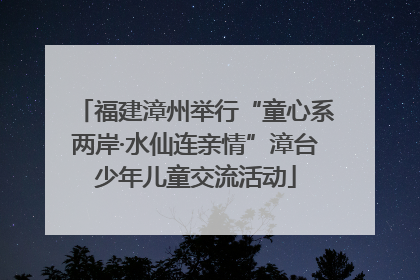福建漳州举行“童心系两岸·水仙连亲情”漳台少年儿童交流活动