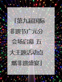 第九届国际非遗节广元分会场启幕 五大主题活动点燃非遗盛宴
