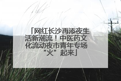 网红长沙再添夜生活新潮流！中医药文化流动夜市青年专场“火”起来