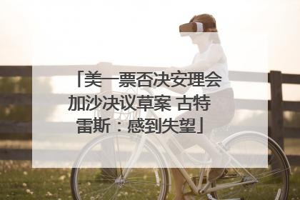 美一票否决安理会加沙决议草案 古特雷斯：感到失望