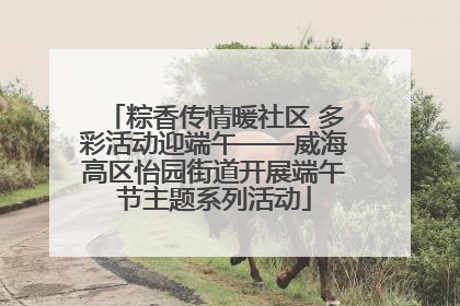 粽香传情暖社区 多彩活动迎端午——威海高区怡园街道开展端午节主题系列活动