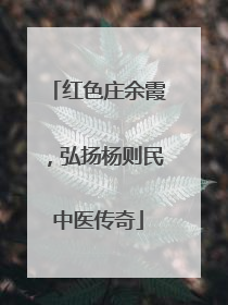 红色庄余霞，弘扬杨则民中医传奇