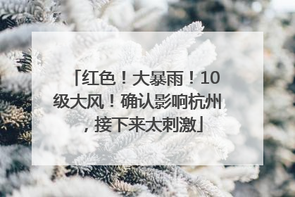 红色！大暴雨！10级大风！确认影响杭州，接下来太刺激