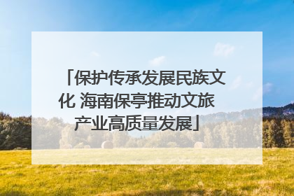 保护传承发展民族文化 海南保亭推动文旅产业高质量发展