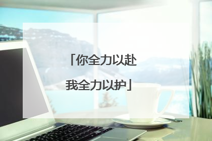 你全力以赴 我全力以护