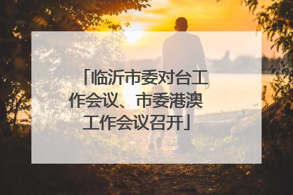 临沂市委对台工作会议、市委港澳工作会议召开