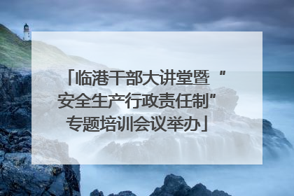临港干部大讲堂暨“安全生产行政责任制”专题培训会议举办