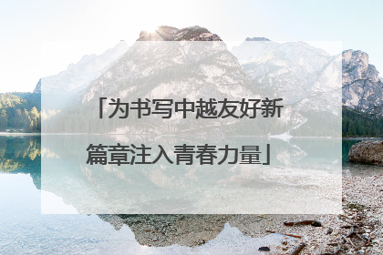 为书写中越友好新篇章注入青春力量