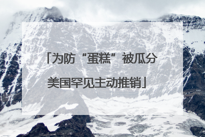 为防“蛋糕”被瓜分 美国罕见主动推销