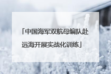 中国海军双航母编队赴远海开展实战化训练