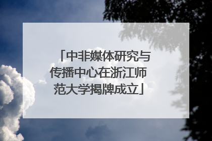 中非媒体研究与传播中心在浙江师范大学揭牌成立