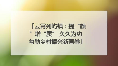 云霄列屿镇：提“颜”增“质” 久久为功勾勒乡村振兴新画卷