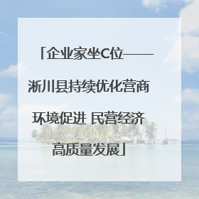 企业家坐C位——淅川县持续优化营商环境促进 民营经济高质量发展