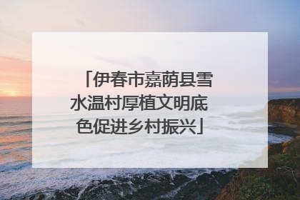 伊春市嘉荫县雪水温村厚植文明底色促进乡村振兴