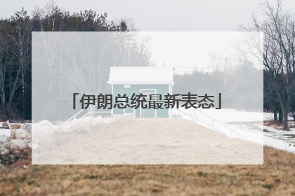 伊朗总统最新表态