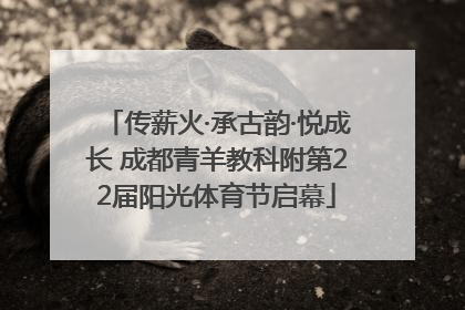 传薪火·承古韵·悦成长 成都青羊教科附第22届阳光体育节启幕