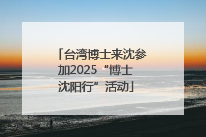 台湾博士来沈参加2025“博士沈阳行”活动