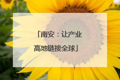 南安：让产业高地链接全球