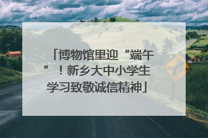 博物馆里迎“端午”！新乡大中小学生学习致敬诚信精神