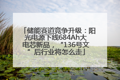 储能赛道竞争升级：阳光电源下线684Ah大电芯新品，“136号文”后行业将怎么走