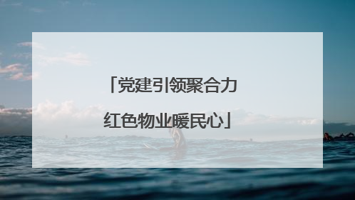 党建引领聚合力 红色物业暖民心